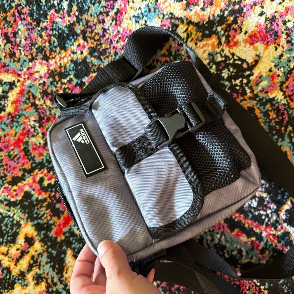Adidas Black and Gray crossbody Bag